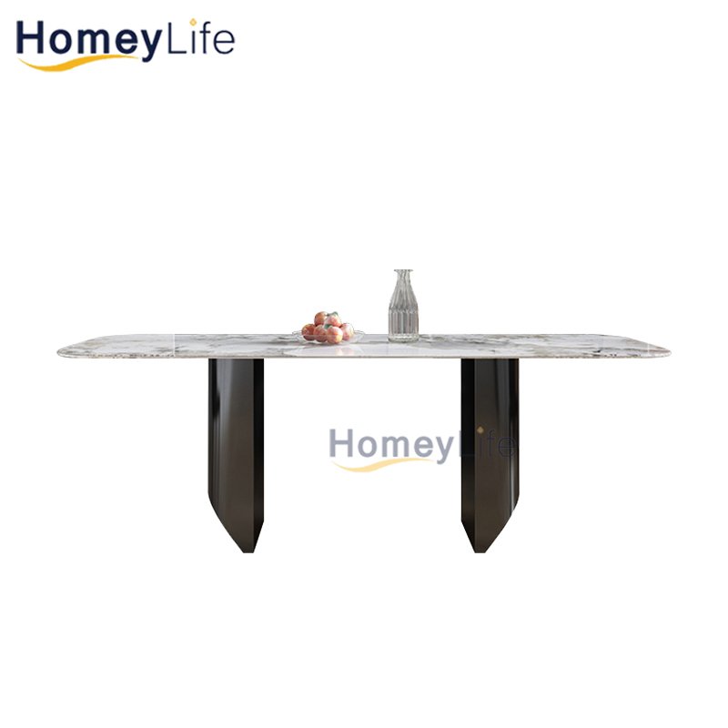 Italian black and white marble dining table sets 10 people modern dining table for sale
