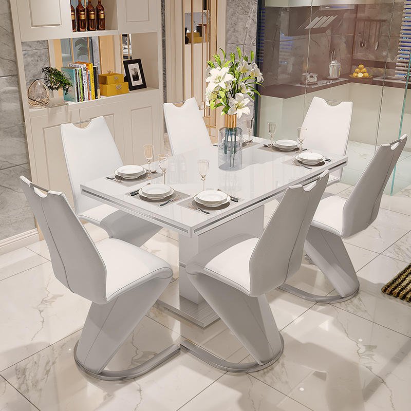 Luxury Eating Table Dining Table Set Extendable Tables With 4 6 8 10 Dining Chairs Set