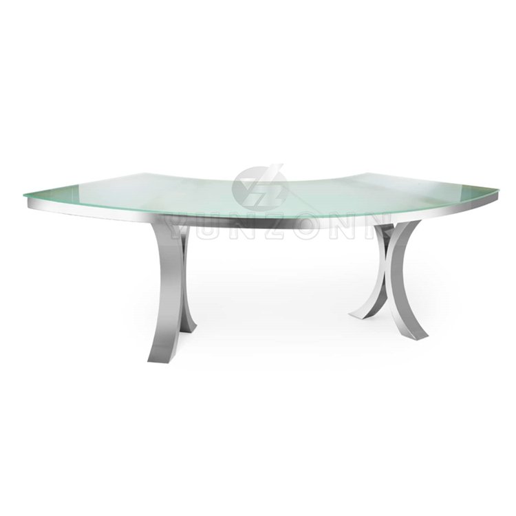 Customized 340cm round Dining Table Luxury Modern Steel Design for Wedding Different Shapes Dining Room Furniture