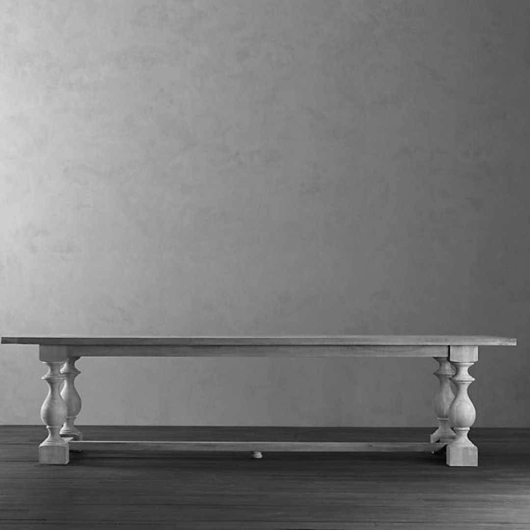MRS WOODS 10-12 Seater Reclaimed Solid Wood Rectangular Dining Table Farmhouse Wedding Rental for Events Hotel/Living Room Use