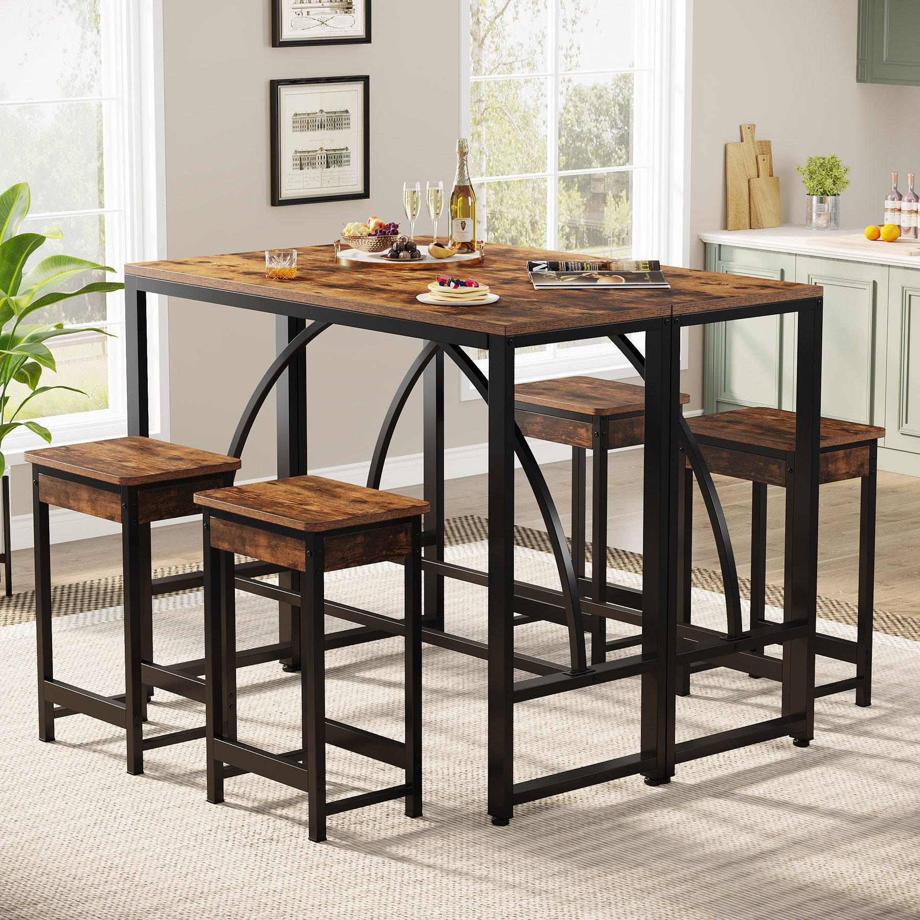 Top Sales Home 3 Pieces Living Room Furniture Cheap Bar Table Sets With Table and Chairs