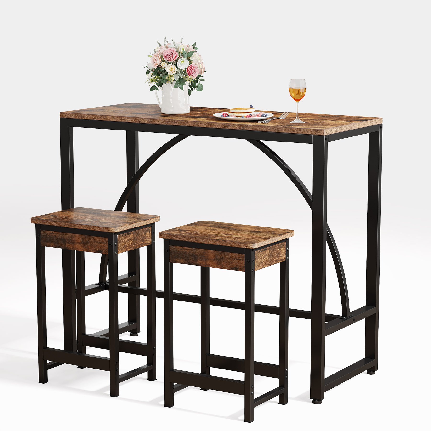 Top Sales Home 3 Pieces Living Room Furniture Cheap Bar Table Sets With Table and Chairs