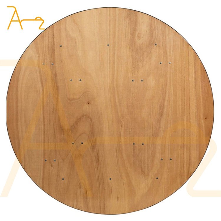 Hot sale 10 People Outdoor Banquet Event Antique Dinning Table Solid Wood Round Folding Tables For Hotel Wedding Party