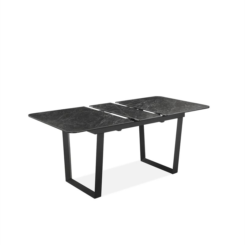 multifunction New Rectangular extendable folding dining table set Marble Top dinning Table Set for dining room