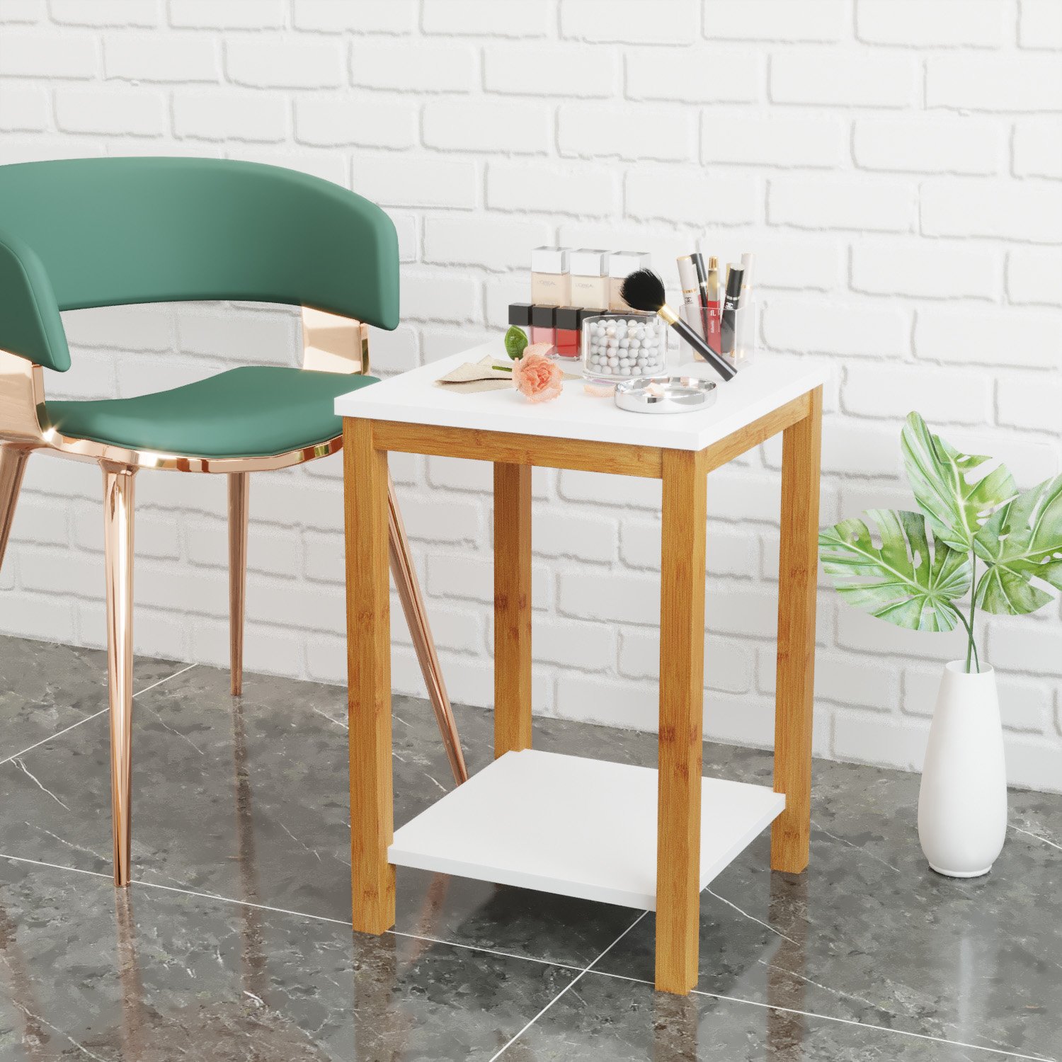 HOT SELL HOME FURNITURE NATURAL BAMBOO SIDE TABLE