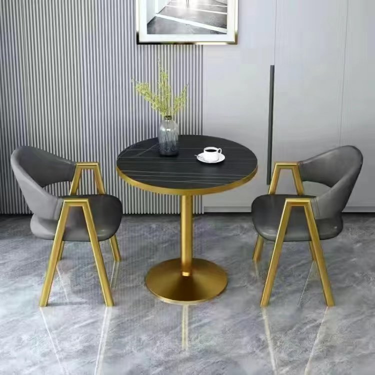 Cheap classic 2 -4 seater solid wood dining table set/dining table and chairs for the cafeteria reception negotiation small unit