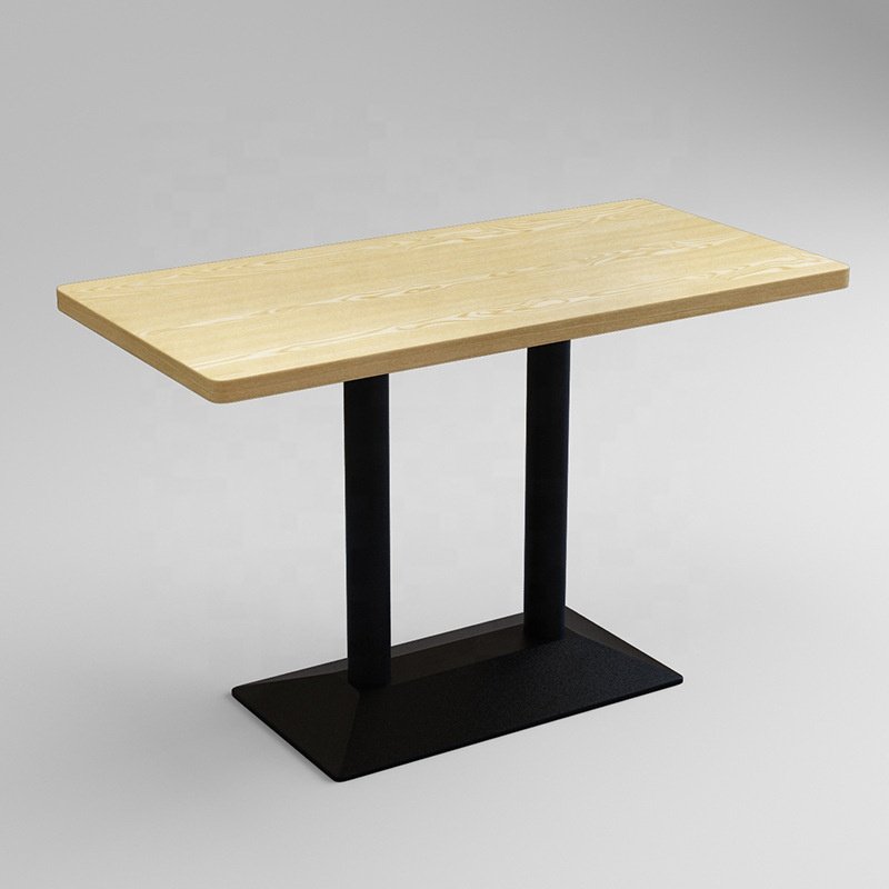 Cheap coffee shop tables chairs set dining table metal leg dinning table set dining room furniture