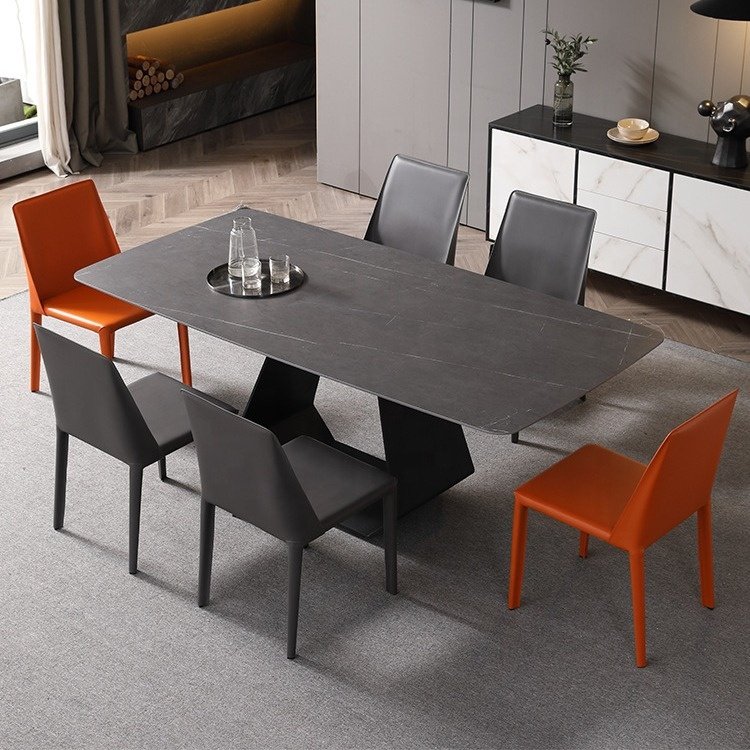 Italian Minimalist Rock Dining Table Set Modern Small-Sized Marble for Home Furniture for Hotels and Restaurants