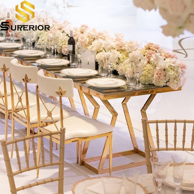 foshan wedding tables luxury gold mesas para fiestas por mayor hotel dining tables for events
