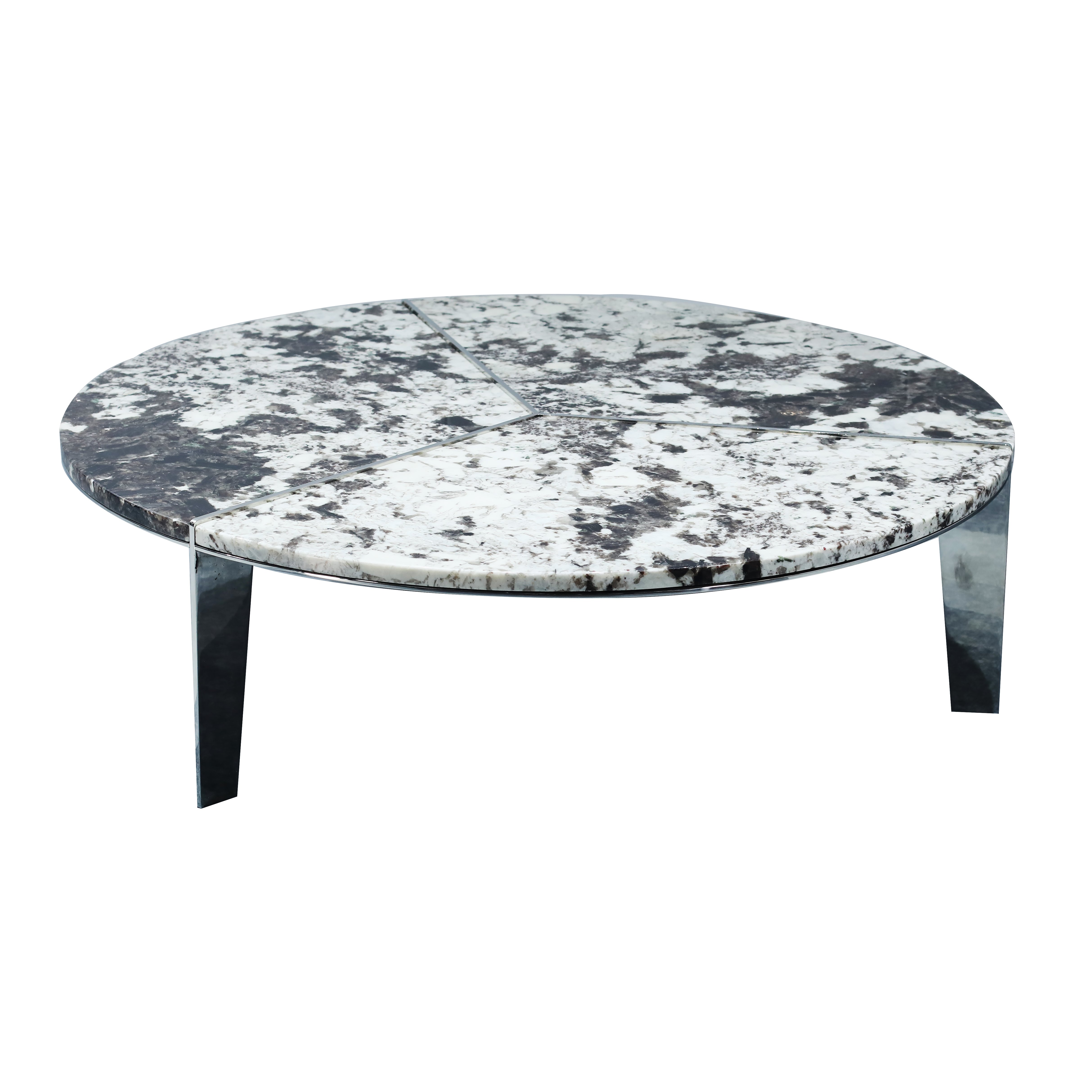 Morden design stainless steel marble top center marble sofa table coffee table for Living Room