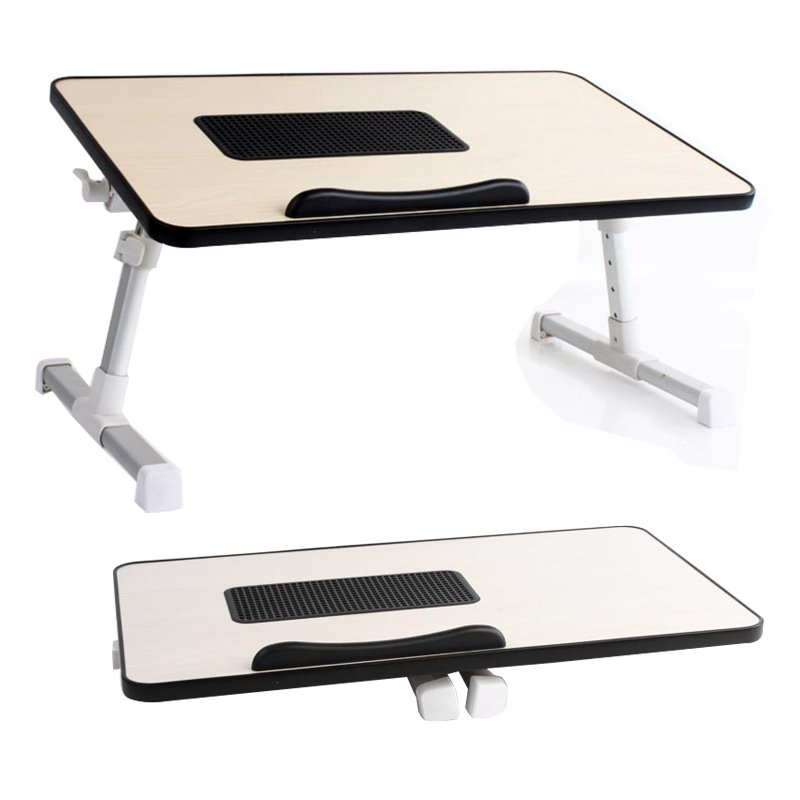 Folding wooden laptop table /desk /stand with usb fan