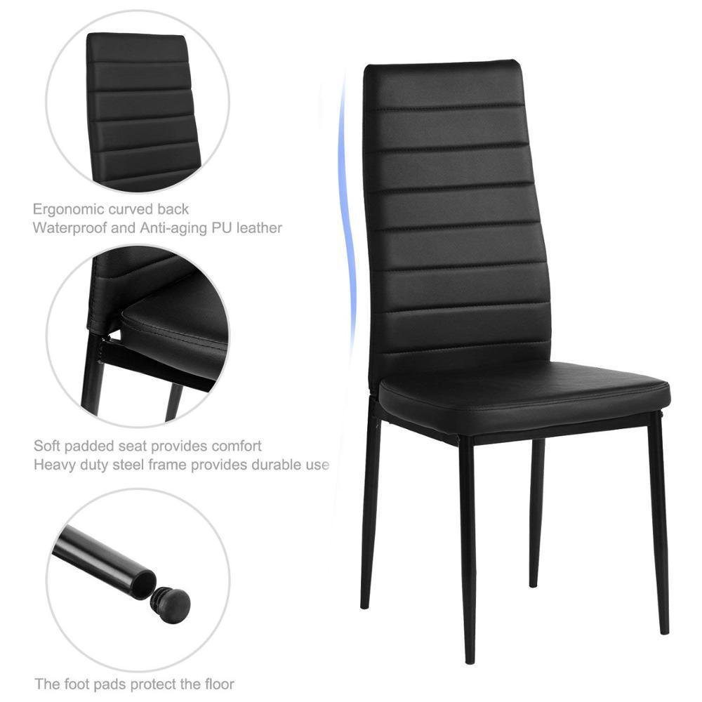 Hot Sell Cheap Price Modern Design Dining Glass Top Table And Leather Cushion Chair Set For 6