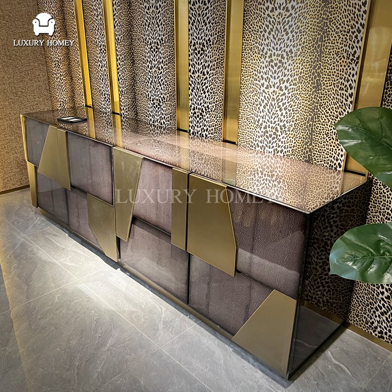 Italian high-end luxury natural wood veneer hardware base dining room furniture modern dining table set full dining room