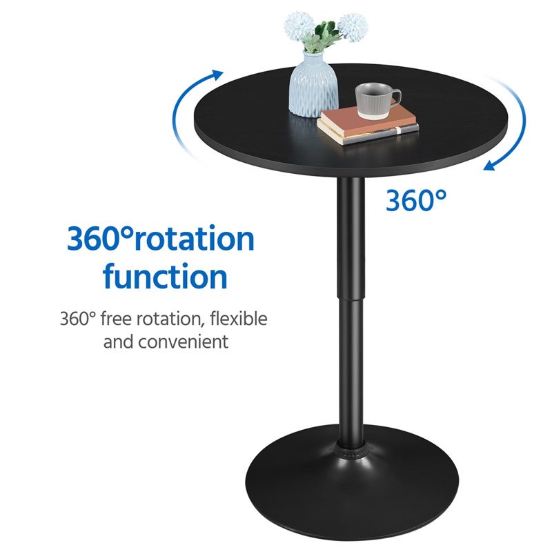 Modern Height adjustable Wooden style Bar Restaurant Furniture Solid Wood Round Dining Table