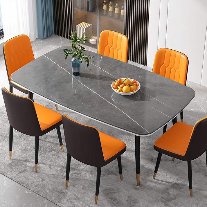 2024 modern high end Italian rectangular high quality marble kitchen dining table