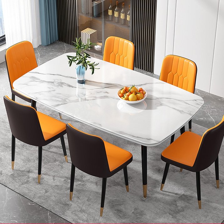 2024 modern high end Italian rectangular high quality marble kitchen dining table