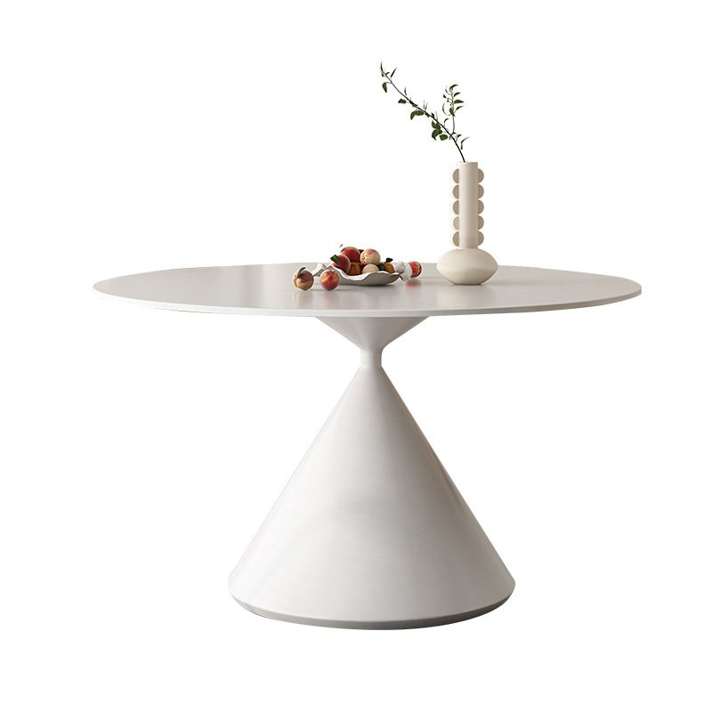 ATUNUS Modern Minimalist Nordic light luxury high-end white slate table fashionable home beetle round dining table