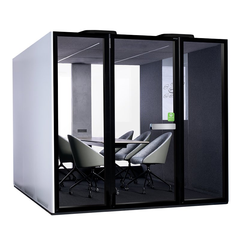 Modern Premium Acoustic Winpod M POD 3.0 Phone Booth Enhances Team Workday in Office Indoor Hotel & Settings Packed Technology