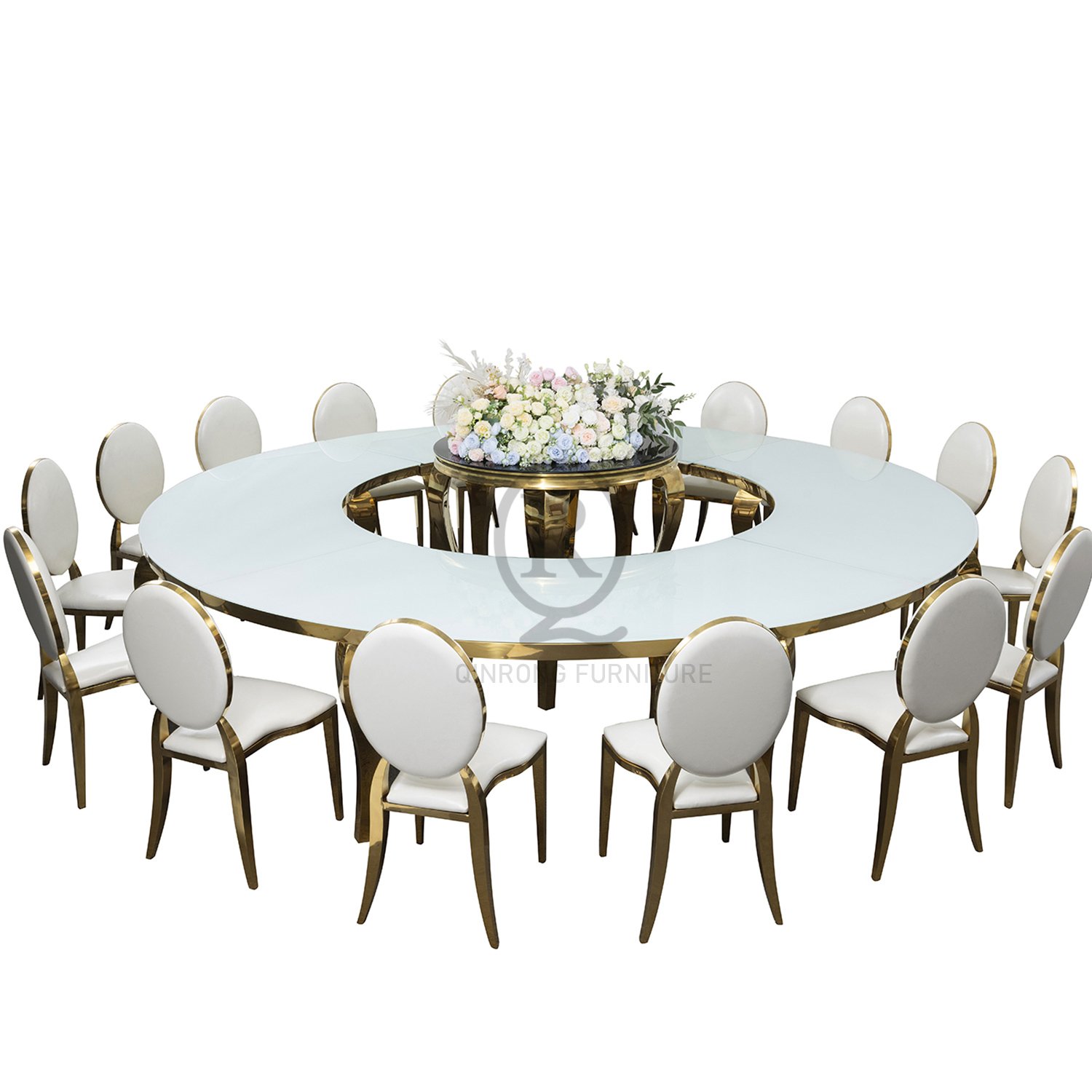 Sale wedding furniture decor crystal glass display round circle cake table for event