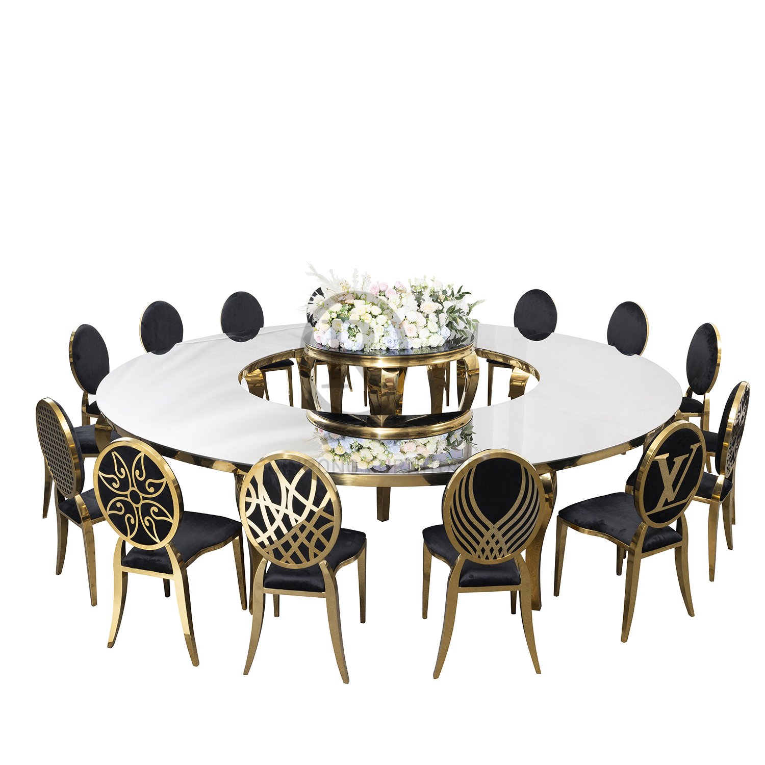 Sale wedding furniture decor crystal glass display round circle cake table for event