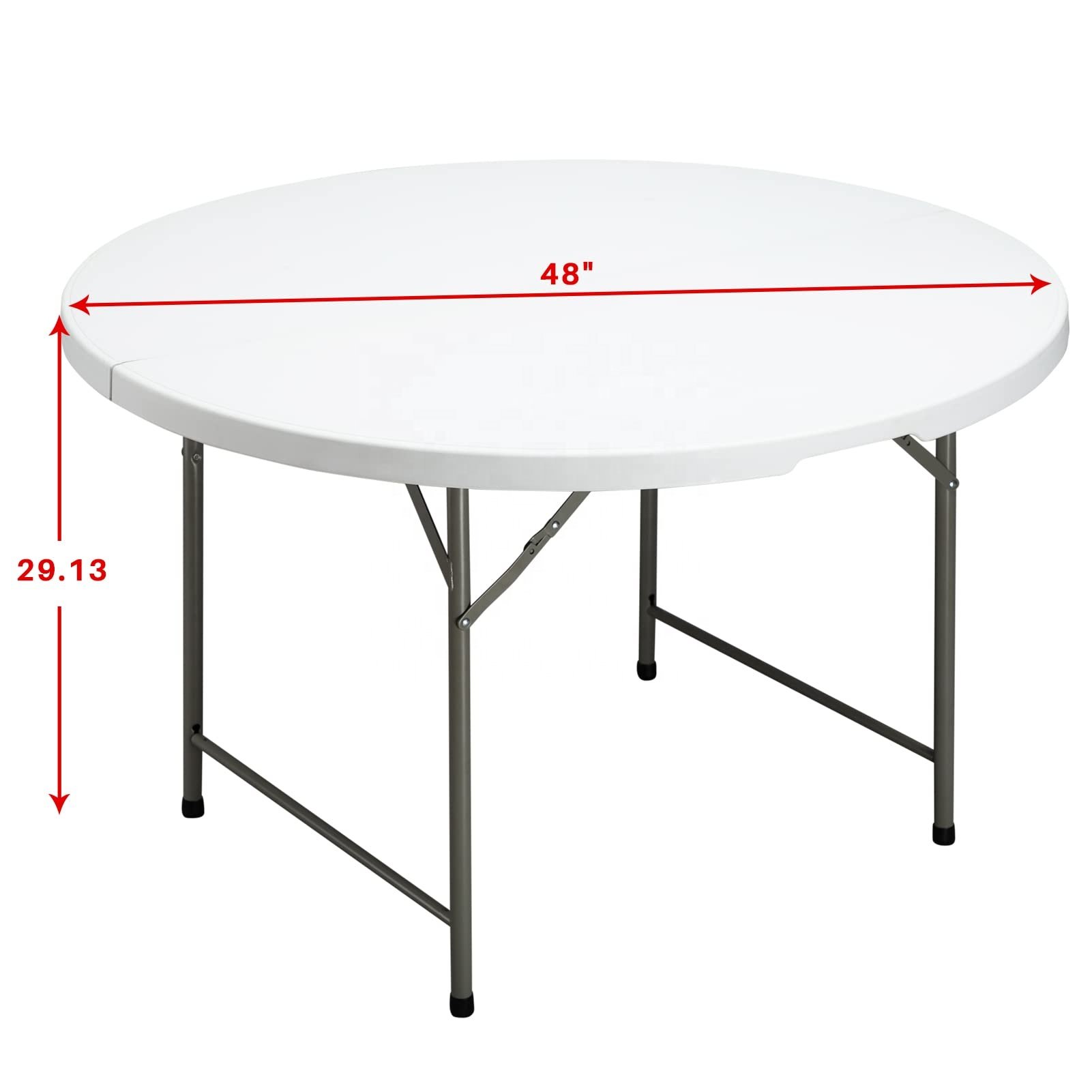 Round Plastic 6ft Portable Wedding Folding Tables For Events Modern Hotel Dining Tables
