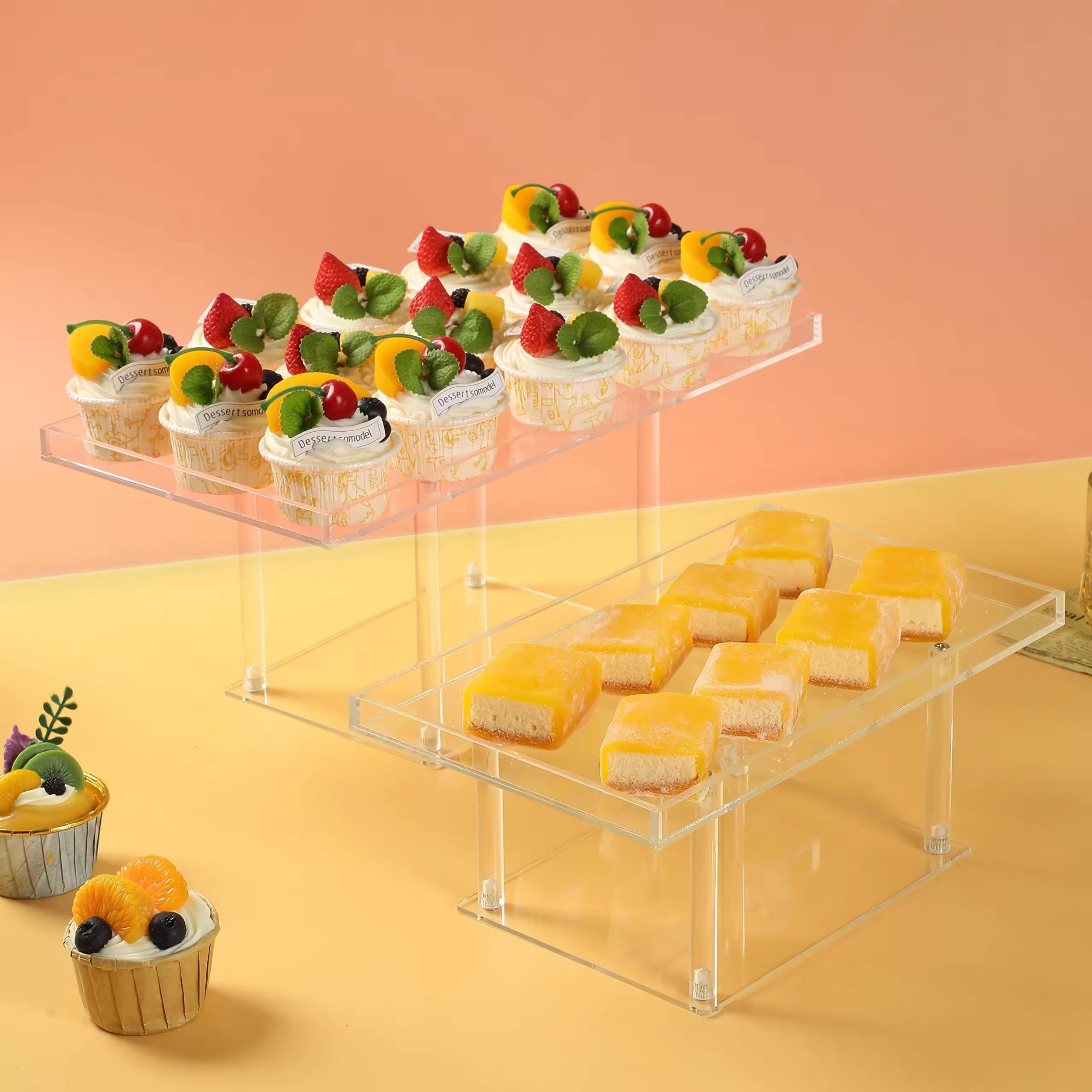 Acrylic wedding party Decorative acrylic banquets catered tray food cakes Dessert display stand buffet Stand Buffet Riser