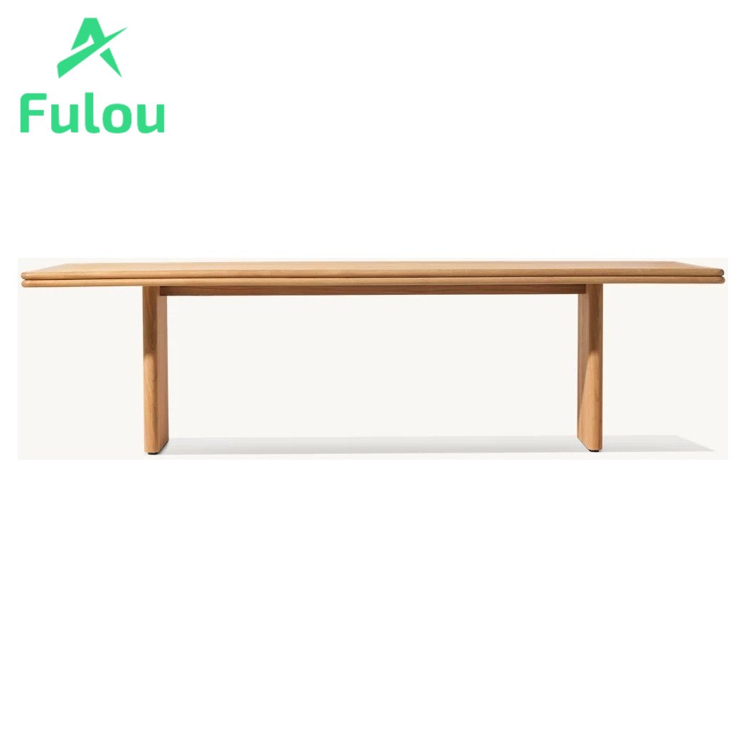 High Quality Rectangular Dining Table Set Customizable Modern Style Wooden Teak Furniture for Outdoor garden Hotels