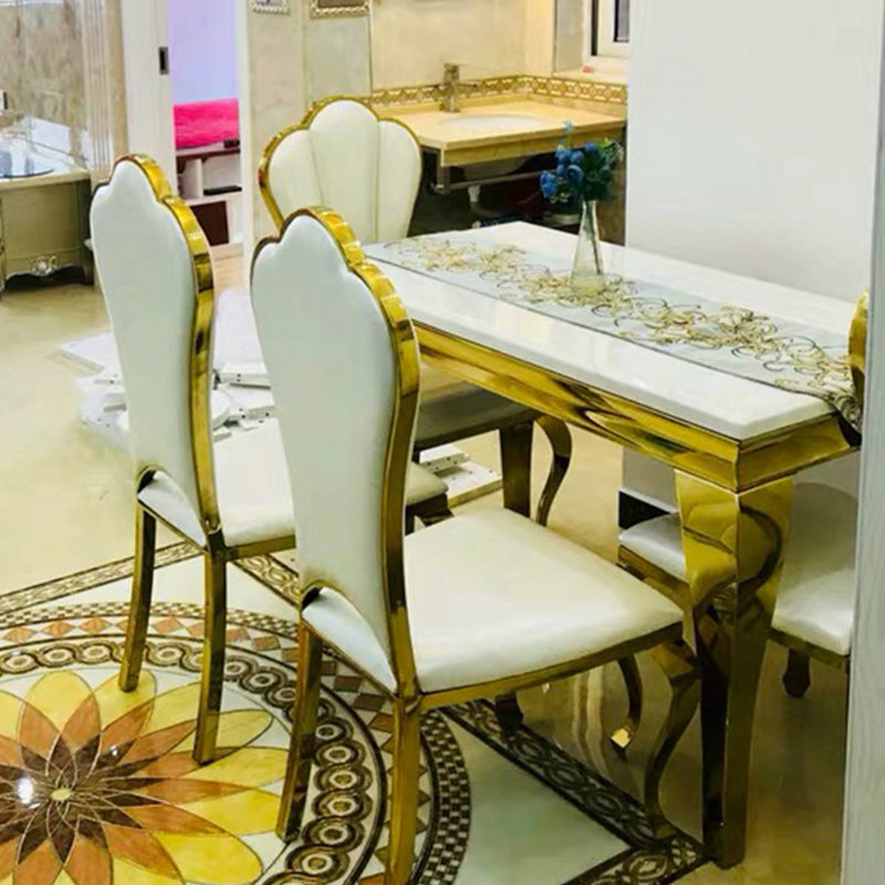 Modern Large Dining Table Set Dinning Chairs Luxury Dining Table Set
