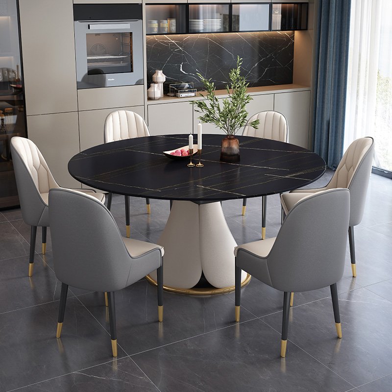 Hot Sale Factory Wholesale Marble Top Dining Table 6 Seater Expandable Dining Table