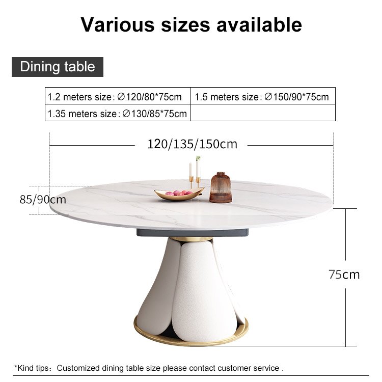 Hot Sale Factory Wholesale Marble Top Dining Table 6 Seater Expandable Dining Table