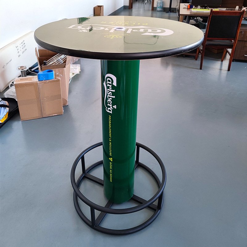 New Modern Cheap Outdoor Counter Night Club Pub Bar Top Table Custom Round Metal High Bar Table With Base