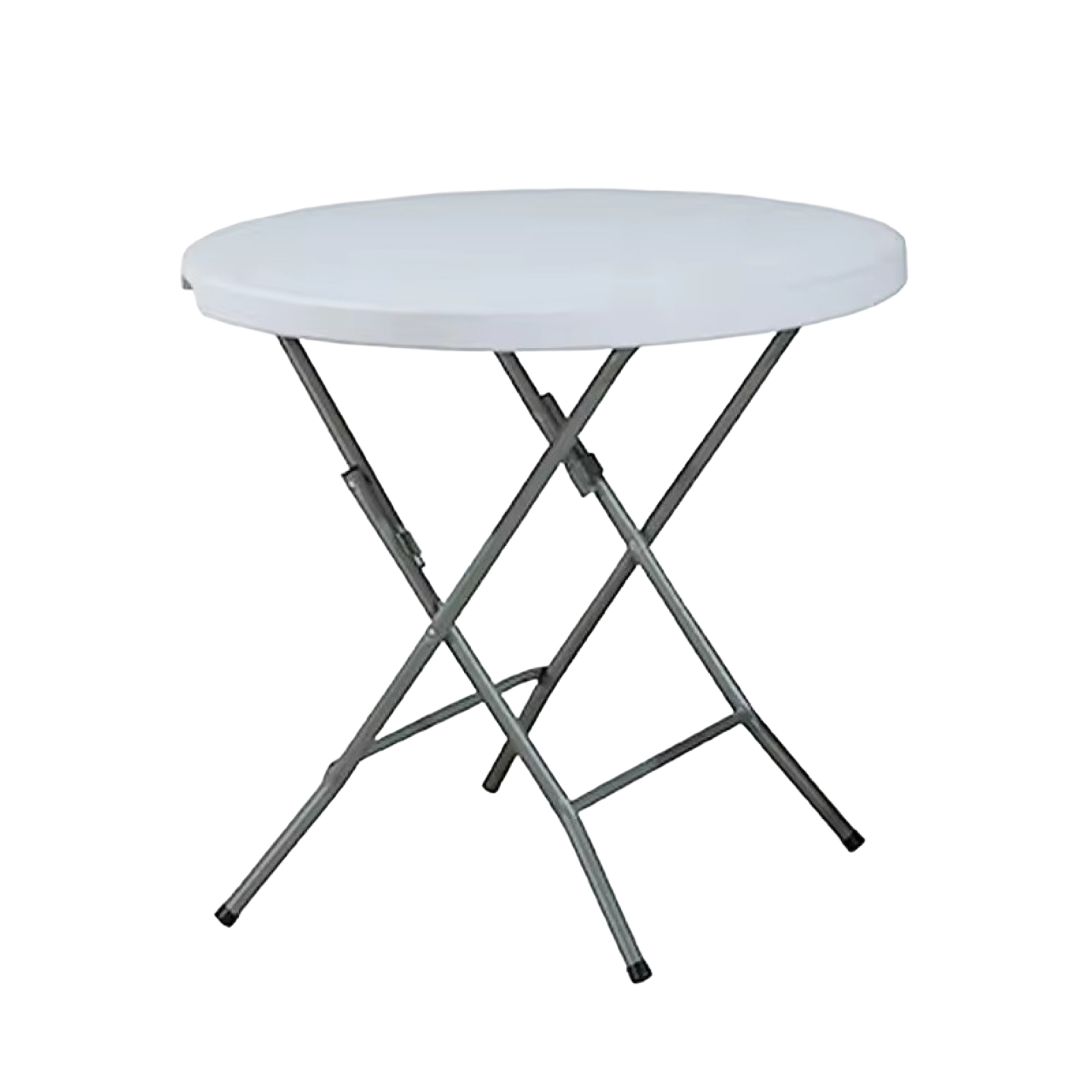 High Quality Restaurant Dinner Dinning Event Party Marriage White Round Portable Plastic Folding Table