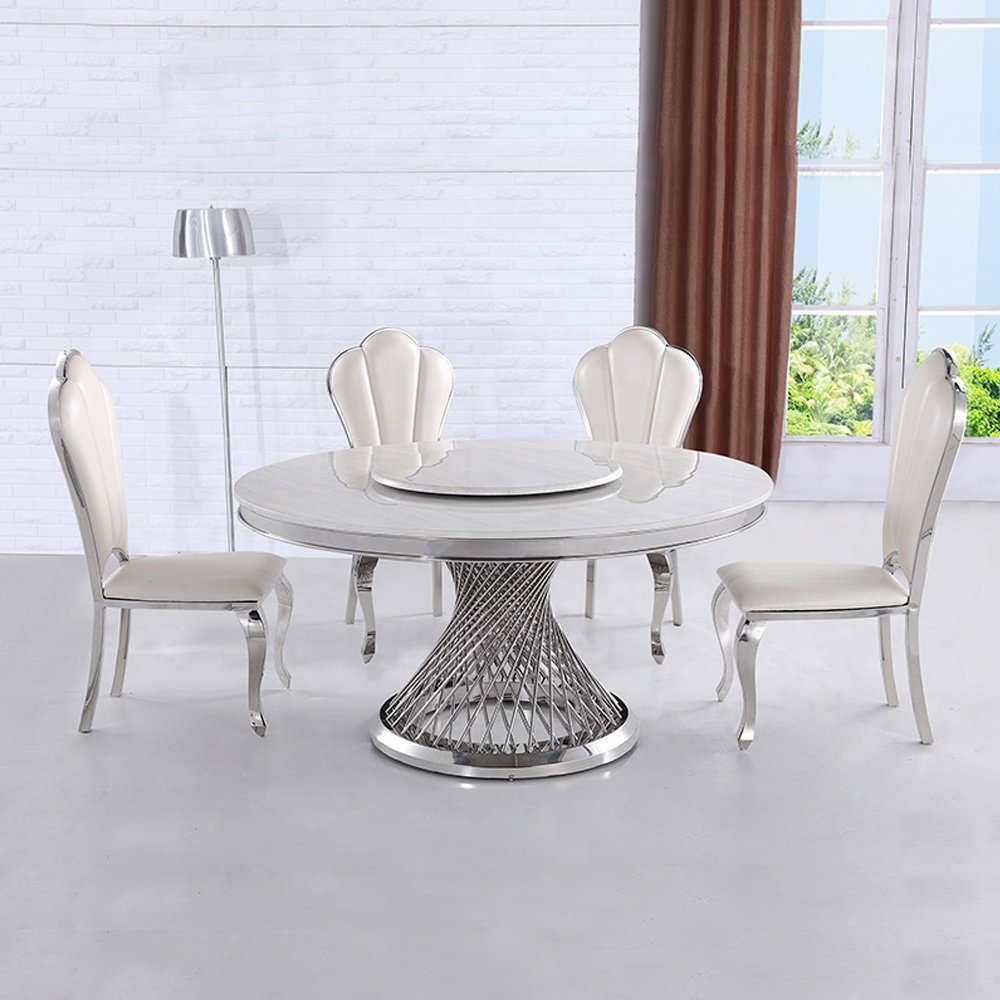 Wholesale luxury designs hotel banquet event wedding table and chair stainless steel wedding dining tables