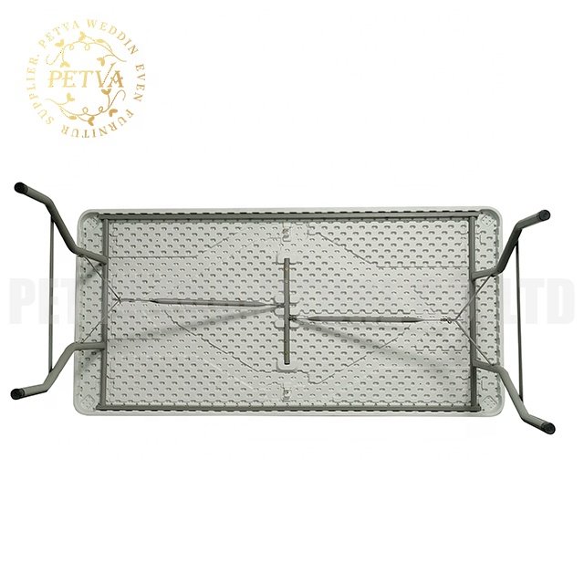 Rectangular foldable banquet hall tables folding plastic table and chairs for event used