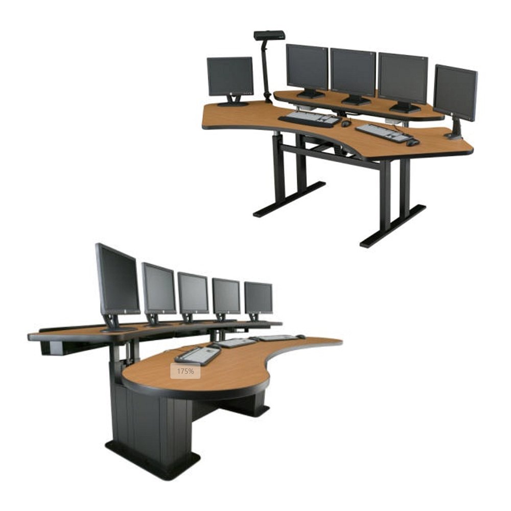 Innovative IT Scheduling Office Furniture Manufacturer Multi-Function Height Adjustable Lift Table Control Room Console