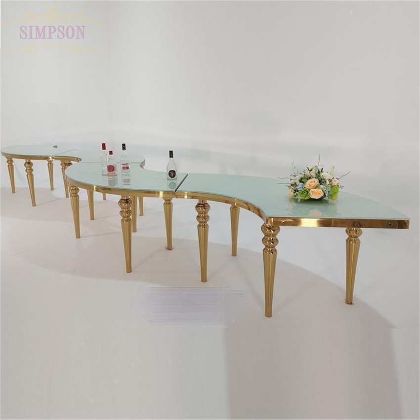 Event White Round Tables Moon Tables Banquet Wedding Table French Romantic Oem Odm Luxury for Events Party Metal Dining Table