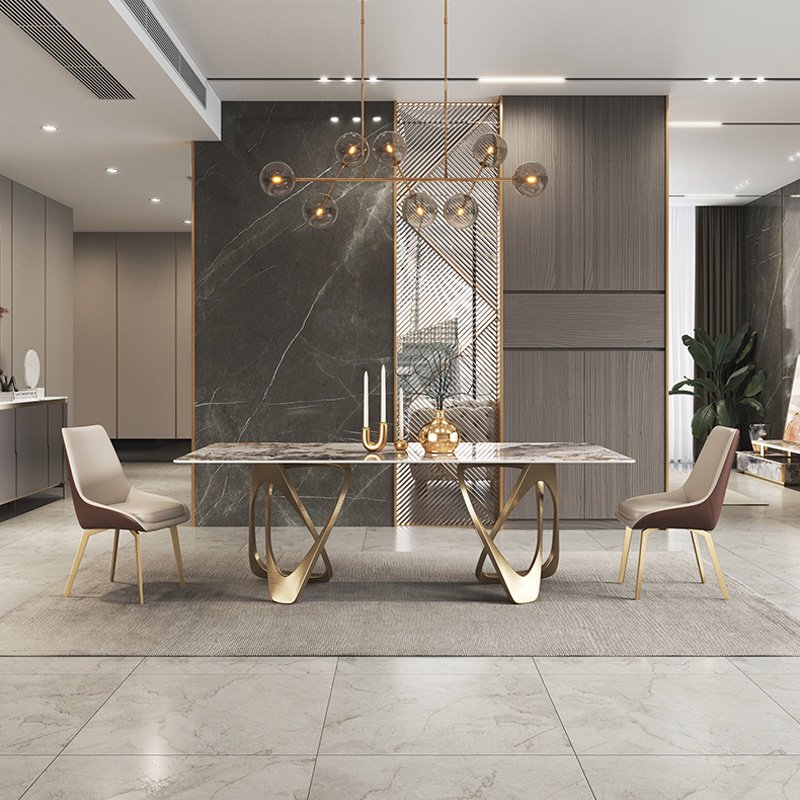 Modern Minimalist Space Saving Furniture Luxury Glass Dining Table Dining Table Chairs and Dining Table Sets