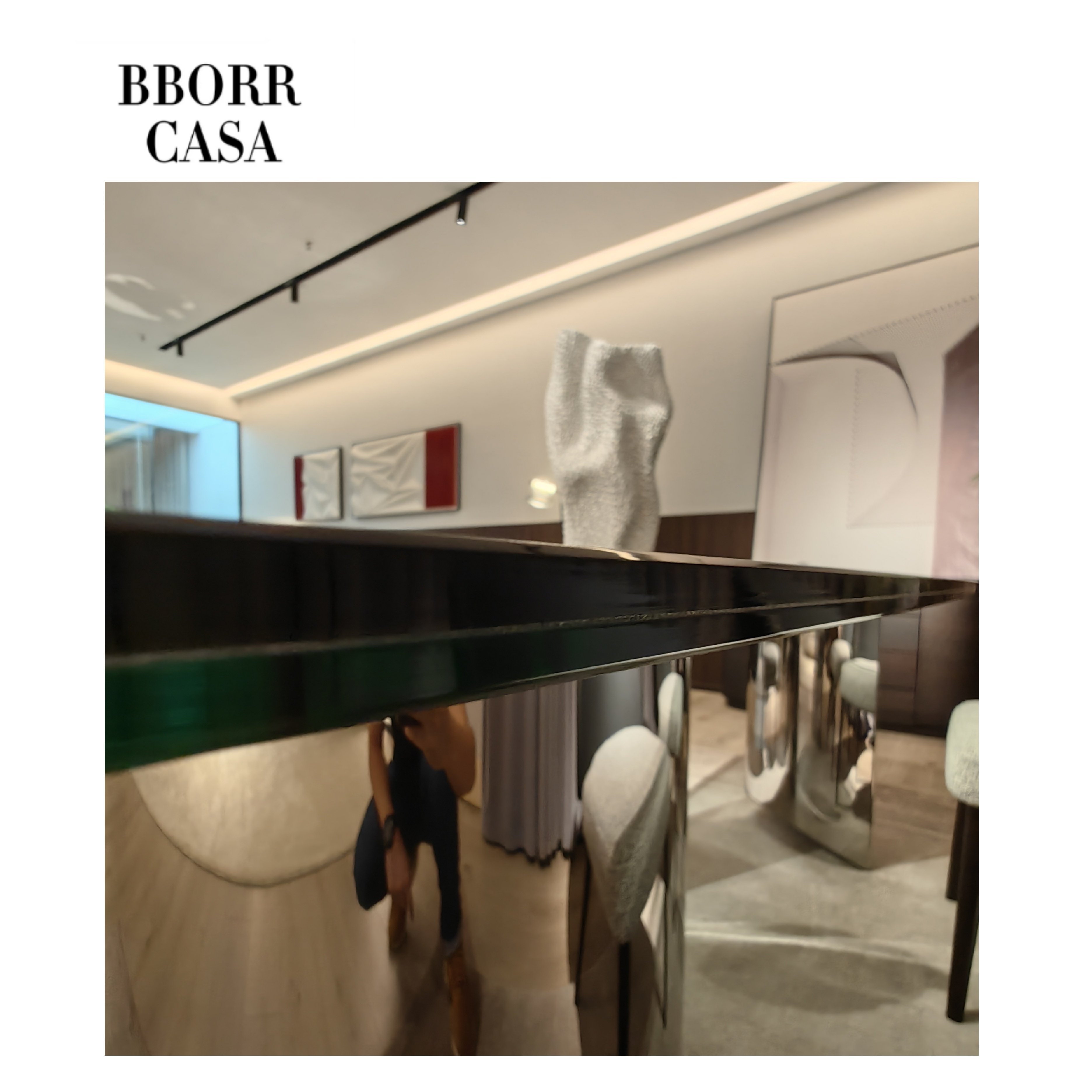 Modern Style Marble Dining Table Luxury Dining Room Furniture Tempered Glass Minimalist Dining Table