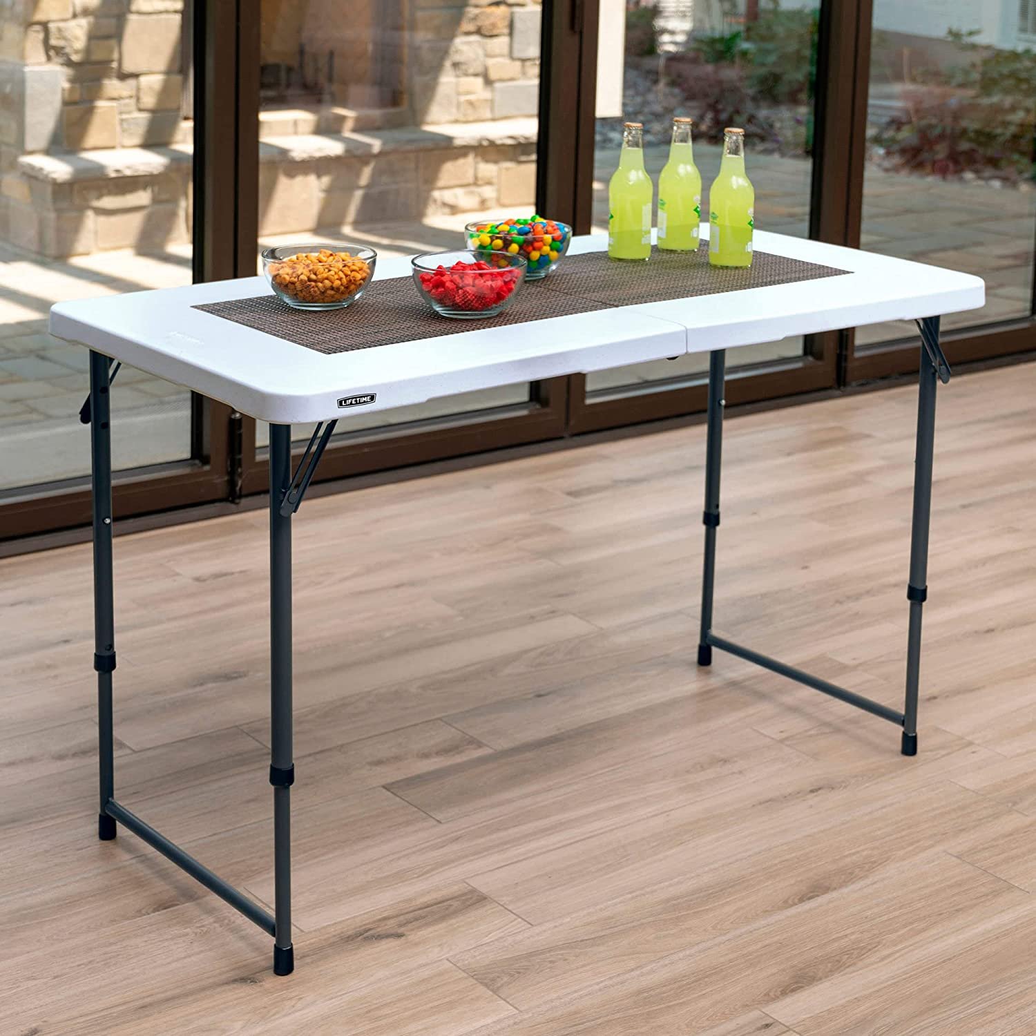 Folding Poker Picnic Coffee Dining Table Portable Hdpe Plastic Outdoor Wholesale Hotel Camping Party Event Wedding 4 5 6ft
