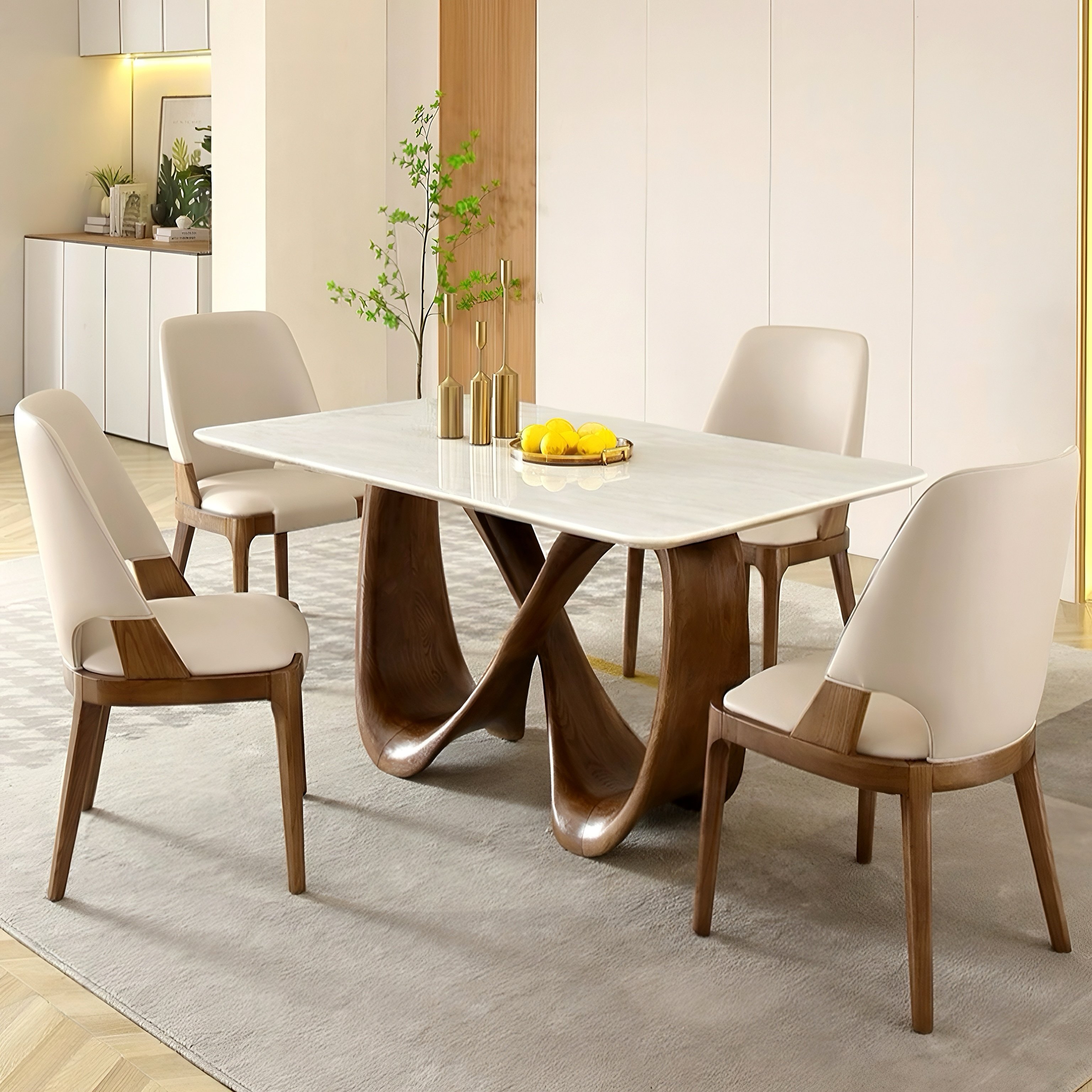 New Design Factory Hot Sale Solid Wood Marble Table for Dining Room with Best Price