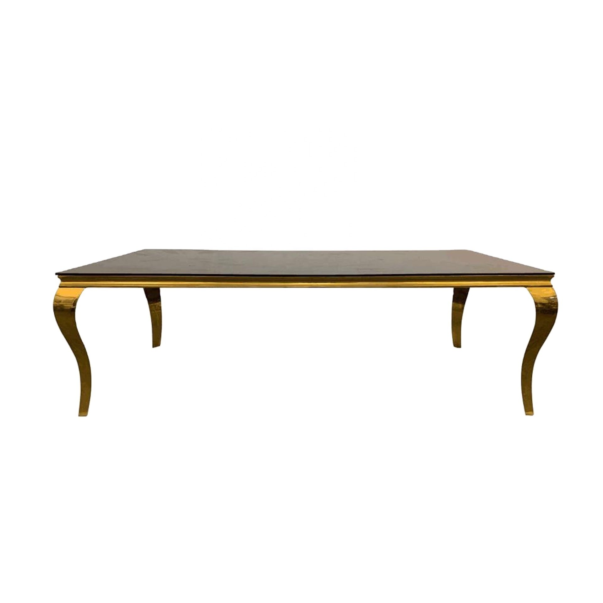 New Design Modern Simple Metal Stainless Steel Wedding Event Hotel Dining Table