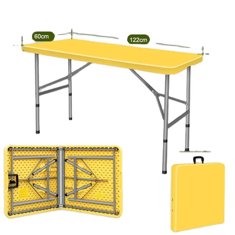 Folding Rectangular portable outdoor stall Long table Simple plastic computer table conference desk table