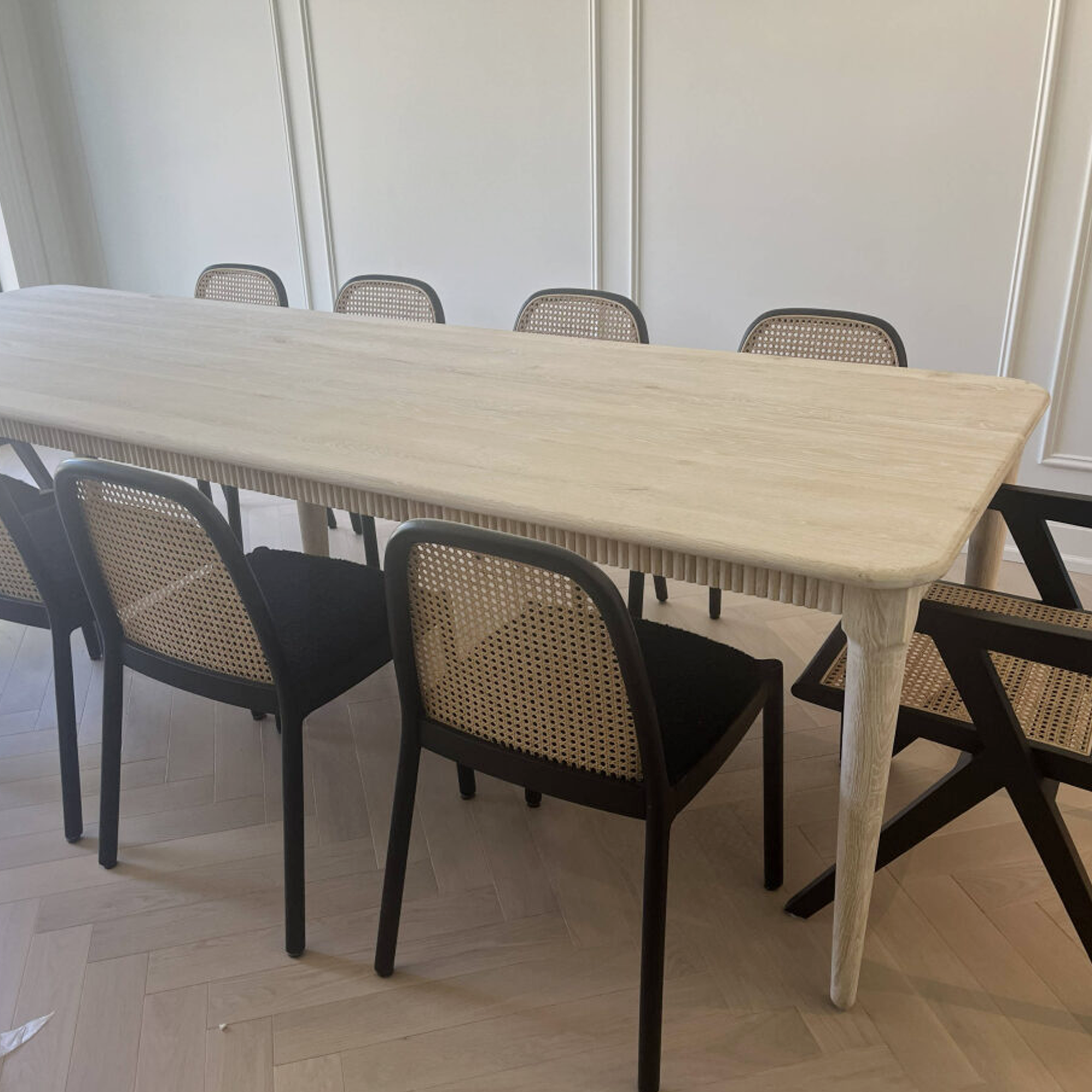 Dining room furniture antique retro dinner table solid wood 8 10 seater dining table
