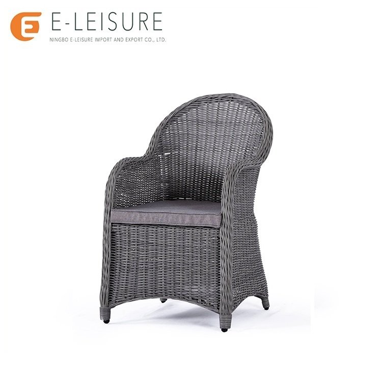 Luxury Garden Rattan Chair Outdoor Dinning table Set 6 Chairs Wood table For Dining Room