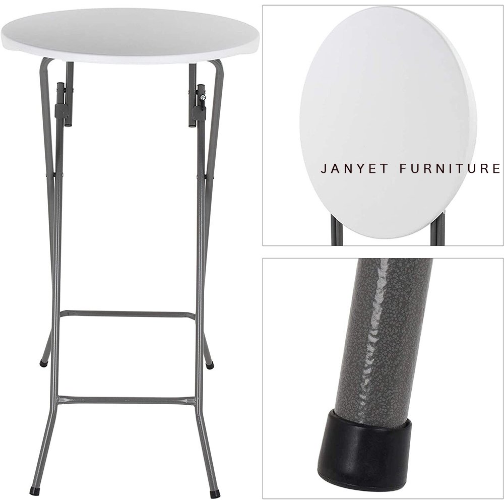 Low Price Wholesale Outdoor Party Round Cocktail Foldable Bar Table for Events