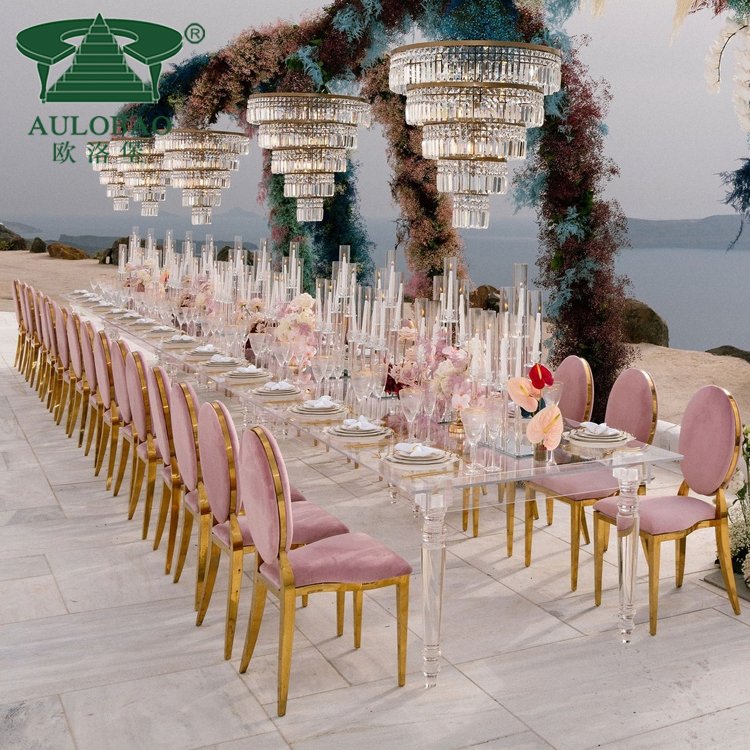 Wedding Furniture Clear Acrylic Wedding Dining Table Settings