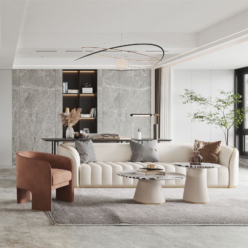 Modern Simple Household Apartment Dining Table and Chairs Luxury Round Dining Table