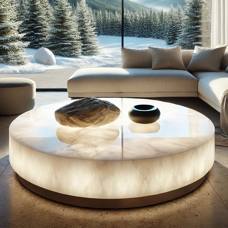 Lightweight Sintered Marble Limestone Tables Chairs for Events Wedding Hotel Restaurant Halls Coffee Table Kitchen Dining Table