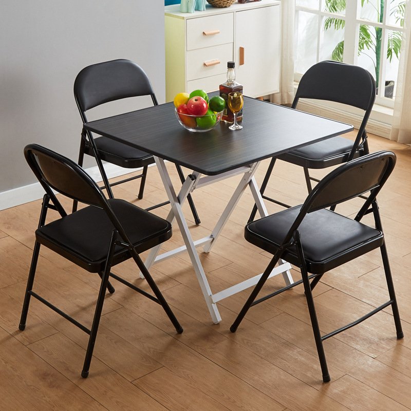 Factory supply home dining furniture MDF folding dining table modern square dining tables for small space