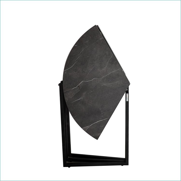 black stone pattern stackable cafe coffee table marble texture foldable dining banquet table